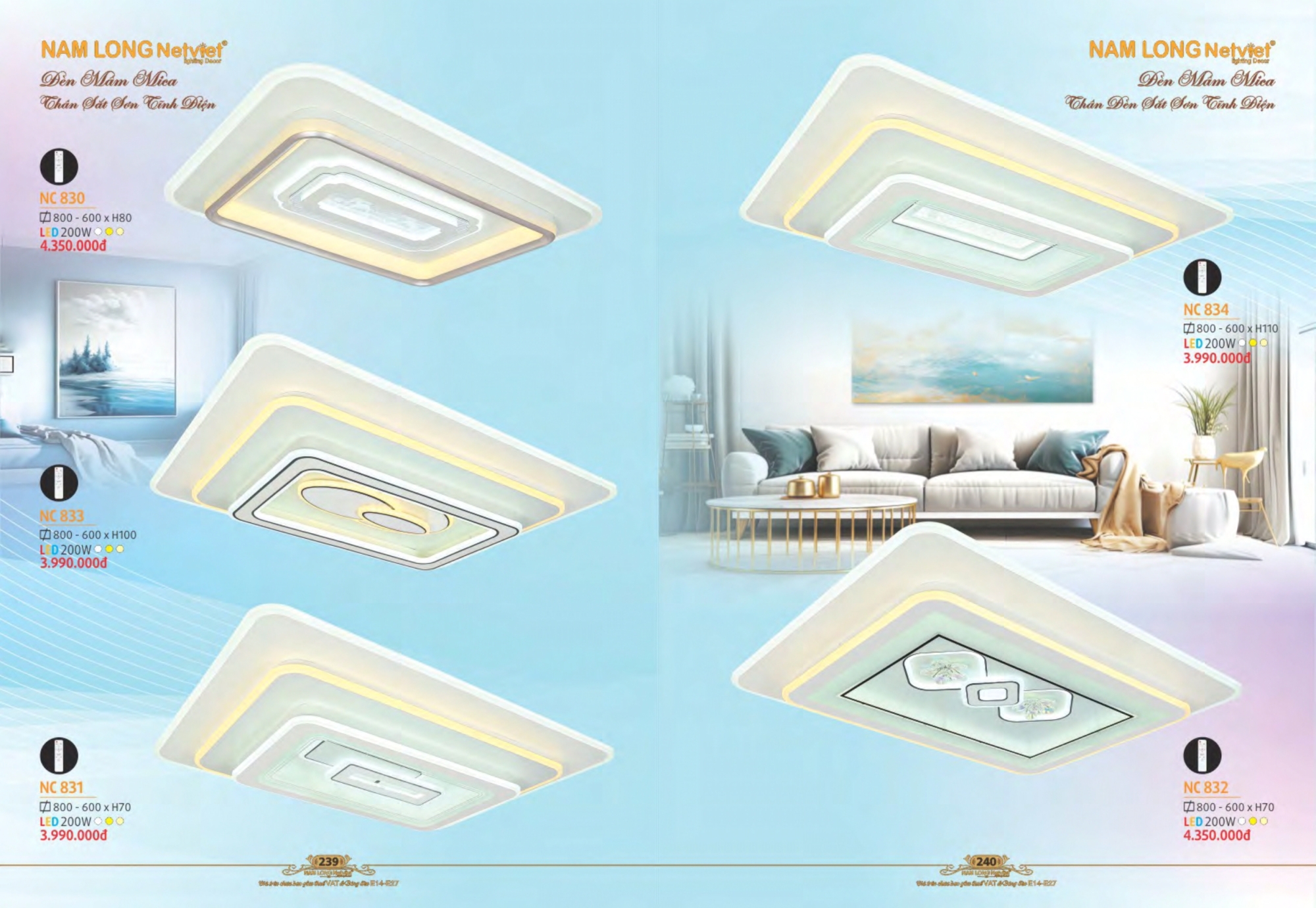 Bảng giá đèn trang trí Nam Long